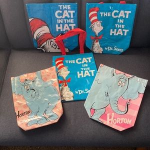 5 Dr Seuss reusable vinyl bags